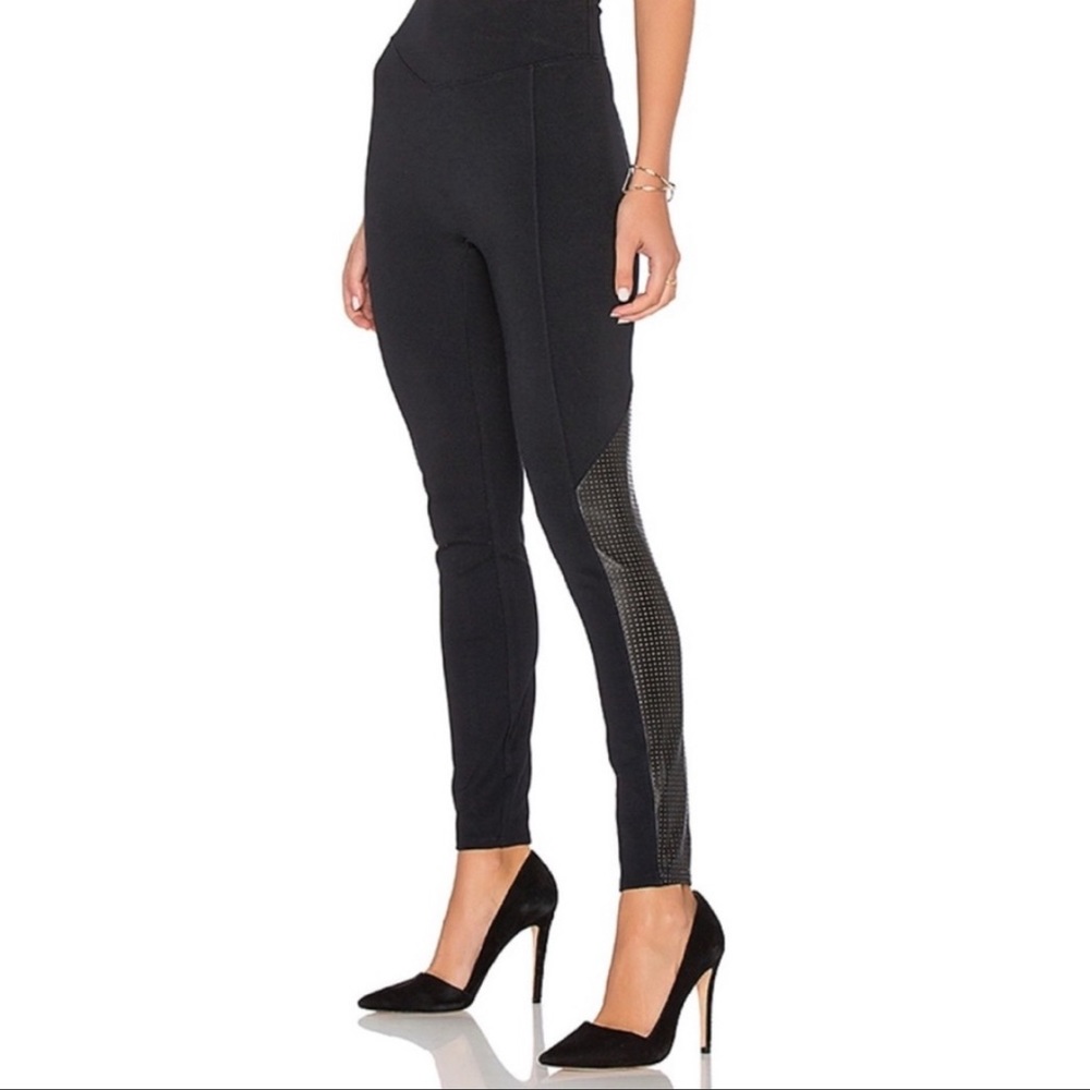 Spanx Faux Leather Perforated Leggings - Picture 1 of 6
